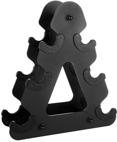 YOUNTHYE Kleine Hantelablage für 3 Reifen, Hantelständer, Gewichtsständer für Hanteln, schwarz, nur strapazierfähig, Krafttraining, Hantelständer, maximale Belastung 15,9 kg