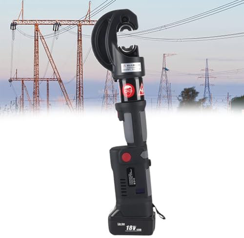 GESAIDES Crimpadora Hidráulica Eléctrica para Terminales de Cable, 16-400 mm², 120 KN, para Aplicaciones Eléctricas con 12 Matrices