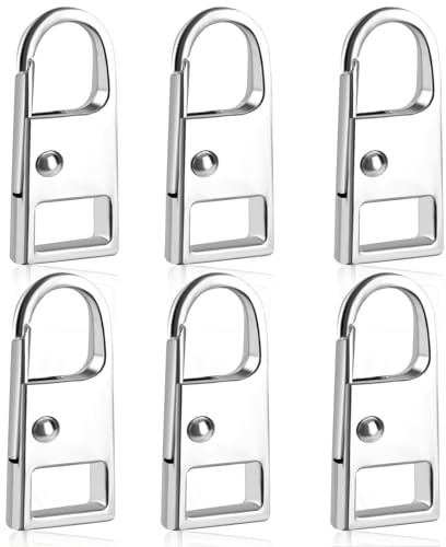 Deoward Cerniera Tira Sostituzione, 6 Pcs Chiusura Lampo di Ricambio in Metallo Riparazione Cursore Cerniera Tirante per Valigie, Zaini, Trolley, Giacche, Borse a Mano