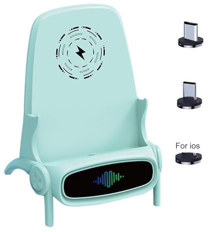 Tewzafiya Cargador de teléfono inalámbrico para silla,Cargador de teléfono para silla | Soporte de cargador inalámbrico,Soporte de teléfono móvil de escritorio, estación de carga rápida para