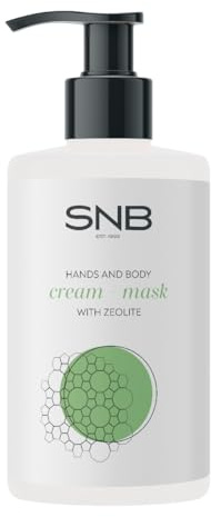 SNB Professional Crema Mascarilla con zeolita 250 ml – Cuidado revitalizante con ictiol y extractos de hierbas – Mascarilla calmante para pies y manos con aceite de eucalipto | Mascarilla crema para
