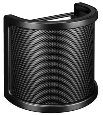 Filtro pop de doble capa de malla de metal para micrófono, cubierta para parabrisas de micrófono de mano, accesorios de micrófono