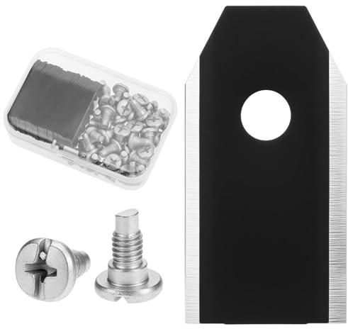 QWORK® Cuchillas Repuesto para cortacésped con Tornillos, 45 Piezas, Compatible con Husqvarna, Gardena Sileno y Yard Force