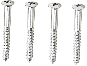 MAJORMENCH 4 Stück Metal Gitarrenhalsplatten Schrauben Langlebige Metallbefestigung für Gitarrenhals Einfache Montage Ersatz für Beschädigte Gitarrenteile Praktische Gitarrenzubehörschrauben