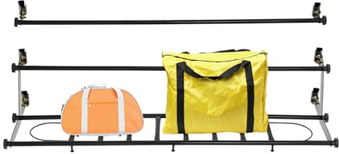 Fyssnn Heckträger Heckgepäckträger für Chok Auto, 1.1m/1.2m Breite Kofferraum-Gepäckträger aus Eisen, Heck-Pack Gepäckhalter für Transporte (Black, 1.2m)