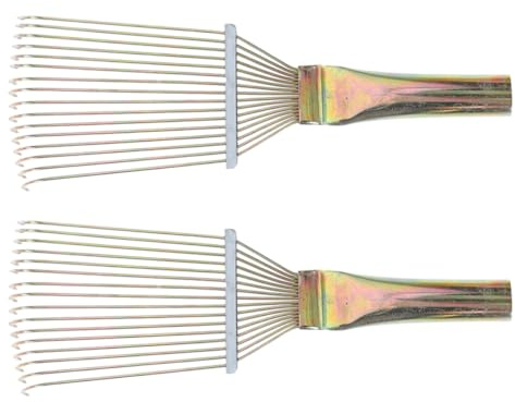 MOTHNUR 2 Stück Pferde grooming rake aus Stahl Langlebiger Sicherer Tierhaarentferner für Pferde Rinder und Schafe Leicht Ergonomisch für Fellpflege und Haarwechsel