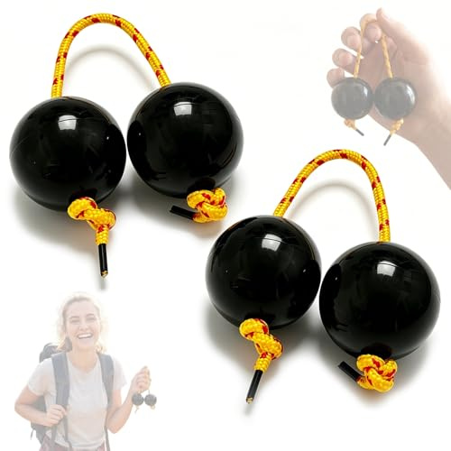 Cloxtralon Asalato, Bolas Rítmicas Africanas, 2 Pares de Kashaka Shaker, Instrumento de Percusión Manual de Doble Calabaza para Entrenamiento de Ritmo y Sesiones Musicales