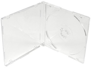 50 x Single CD/DVD transparent 8 cm Jewel Cases von dragontrading®