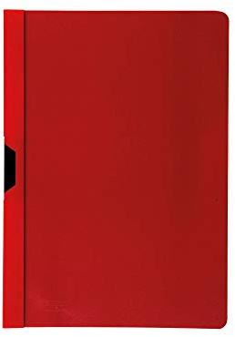 Idena 300573 - Klemmmappe DIN A4, rot (Rot, 20 Stück)