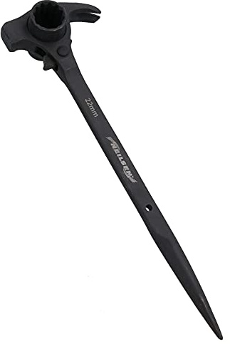 4-in-1 Gerüstspanner, Ratsche, Bi-Hex 19 & 22 mm Klauenhammer, Hebelstange