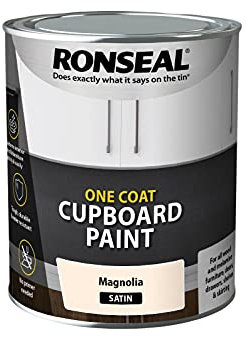 Ronseal One Coat Cupb Paint Magnolia Satin 750ml