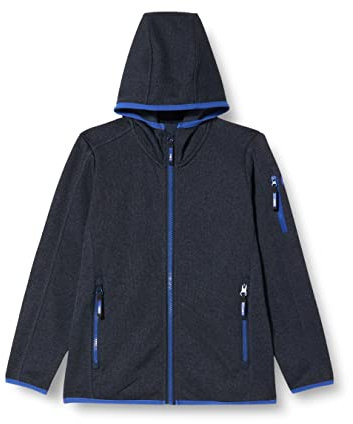CMP - Kinder-Knit-Tech-Jacke mit fester Kapuze, B. Blau-Hellblau, 128