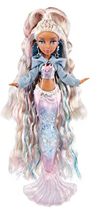 Mermaze Mermaidz Winter Waves - KISHIKO - Meerjungfrauen-Puppe, Flosse mit Farbwechsel, Schwanz mit Glitzerfüllung und Accessoires - Für Kinder und Sammler ab 4 Jahren