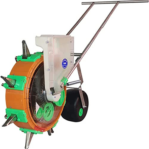 Garden Seeder, Metal Precision Garden Push Seeder, Manual Rotary Garden Tool, Handheld Push Pull Device for Garden, Adjustable Handheld Seeding Machine, for Garden Farm