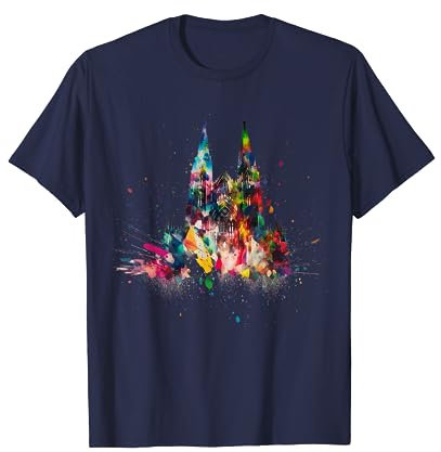 Kölner Dom Konfetti Fasching Karneval Kostüm T-Shirt