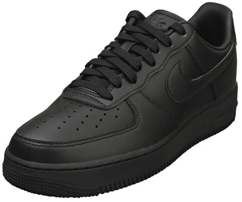 Nike Herren Air Force 1 '07 Fresh Sneaker, Schwarz, Anthrazit, Schwarz, Schwarz, 45.5 EU