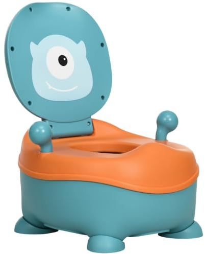 ZONEKIZ Baby Töpfchen 6-36 Monate Portable Alien geformt Baby Töpfchen mit Deckel Anti-Rutsch-Struktur Lernen Toilette Last 40 kg 35,6x35,7x22,2 cm Blau