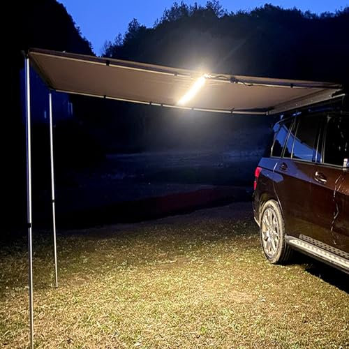 LYUCAYHQ Dachzelt Auto mit Metallgelenken, Dachträger, Markise, Ausziehbare Dachschirme, Overlanding-Zubehör für SUV/LKW/Van (Size : 160 x 250cm(63in x 98in))