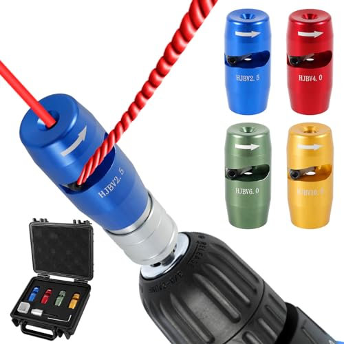 BNXXL Pelacables eléctrico, Herramienta de pelado de Cables de aleación de Aluminio, Taladro eléctrico portátil, Herramienta de Corte, Destornillador, Taladro Manual, Pelacables para Taladro Manual