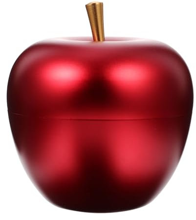 Holibanna Boîte à Bijoux Aluminium Organisateur Décoratif Forme De Pomme Rouge Rangement Compact Pour Bijoux Et Petits Objets Pour Anniversaire Et