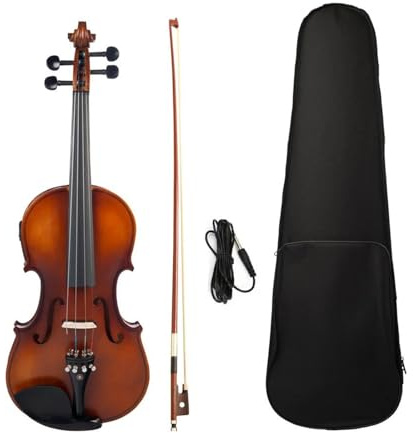 Geige Akustisches Und Elektrisches Violinenset In Voller Größe Mit Geige(Wood SET)