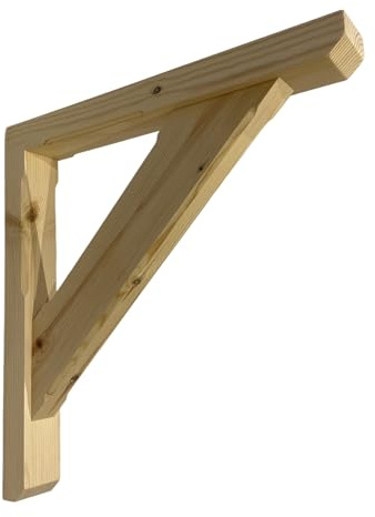 Timber Gallows Bracket 500mm x 535mm Straight Brace Mortice and Tenon Jointed