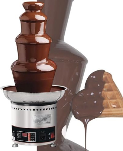 Fontana Per Fonduta Di Cioccolato Commerciale, Fontana Per Fonduta Di Cioccolato In Acciaio Inox, Fontana Elettrica Per Cioccolato, Temperatura Di Debug 0~150°C, Con Controllo Digitale,4tiers