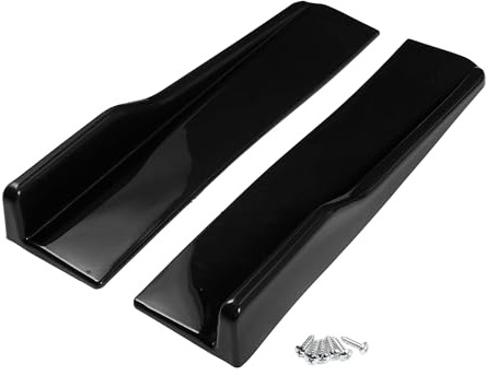 A ABSOPRO Auto-Seitenschweller 45cm/17,72in Außenrocker-Splitter-Diffusor-Kit Universal Hochfeste ABS-Glanzschwarze Seitenschweller-Verlängerungsplatte Splitter-Lippen-Spoiler