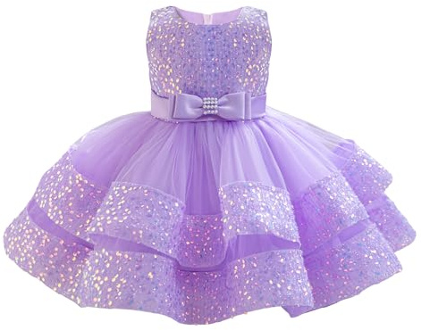Miipat Vestito da Bambina Paillettes Tulle Senza Maniche Abito da Principessa per Bambina Ragazze in età Prescolare Vestiti da Festa Formali per Compleanni Matrimoni e Concorsi di Bellezza