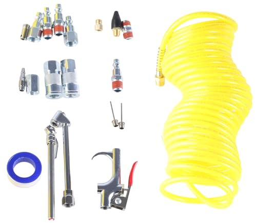 Essential Pneumatic Toolkit 20Pieces with Air Hose Blow Fittings Cleans Attachments for Compressor Maintenance