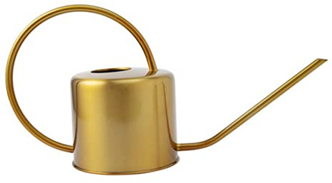 Hemobllo Arrosoir en Laiton 1300 ML pour Jardin Arrosage Intérieur Extérieur Bec Long Pulvérisateur Doré Design Robuste