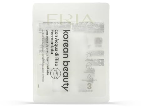 Fria Korean Beauty Maschera Viso Effetto Illuminante, con Acqua di Riso Fermentata Ideale per Pelli Spente o Miste, Dermatologicamente Testata, Confezione da 1 Maschera