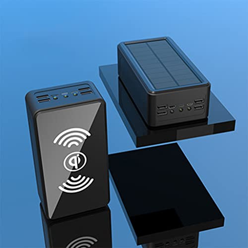 Chargeur Solaire Portable 50 000 mAh, Batterie Externe Rechargeable, pour téléphone Portable, Noir