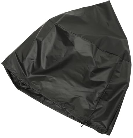 DIYEAH Cubierta para Parrilla Redonda para Patio Exterior, Funda Protectora contra Lluvia y Rayos UV, Tamaño Ajustable para Fogata, Resistente y Fácil De Limpiar