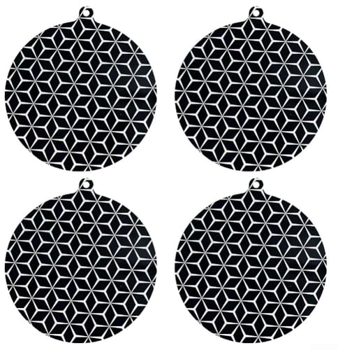 UrbanHui Lot de 4 tapis de protection ronds en silicone pour plaque à induction - Résistants à la chaleur et aux rayures - Pour la maison et la cuisine - Entretien facile - Rond 62 cm