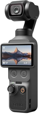 DJI Osmo Pocket 4 Essential Combo, caméra de vlogging avec stabilisateur de Poche, capteur CMOS 1 Pouce et 4K/240 IPS, stabilisation sur 3 Axes, mémoire intégrée de 107 Go pour Le vlogging