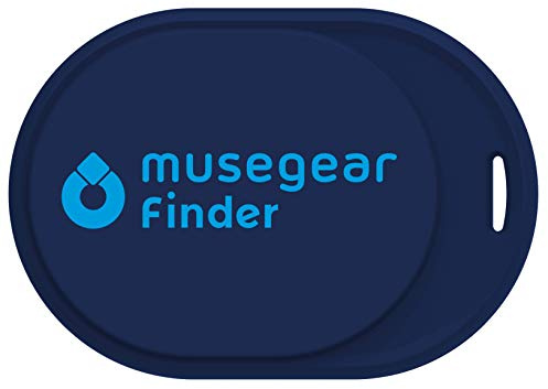 Musegear Schlüsselfinder mini mit Bluetooth App I Keyfinder laut für Handy in dunkelblau I Für iOS & Android I Schlüssel Finden