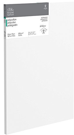 Winsor & Newton 6206028 Professional Keilrahmen aus Baumwollmischgewebe, 385 g/m², 3-fach grundiert, mittlere Körnung, ideal für die Ölfarben und Acrylfarben - 50x70cm