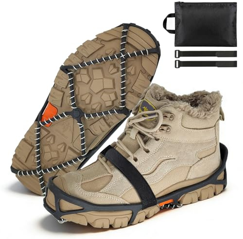 MATTISAM Anti-Slip Ice Cleats, Snow Grips, Crampons for Walking on Ice Snow