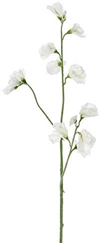 artplants.de Kunstblume Lathyrus ASFALOTH, weiß, 65cm - Deko Blumen/Textilblumen