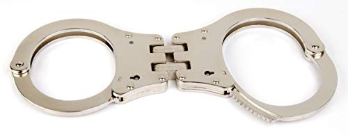 Handschelle mit Scharnier für große Handgelenke (Nickel)