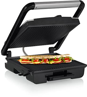 Princess 112425 Kontaktgrill - Multifunktional - Grillfläche 30 x 27 cm - 2000 W - Thermostat -Edelstahl - Silber