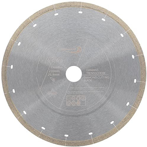 PRODIAMANT FD30 CleanRim Diamant Fliesenscheibe 230mm für dünnes Feinsteinzeug, Großformat, Naturstein Marmor Schiefer und Granit