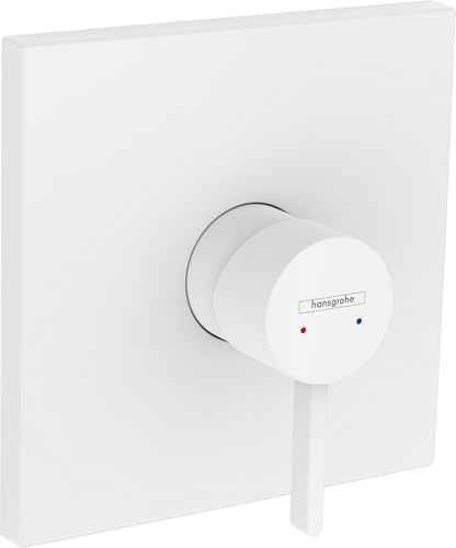 hansgrohe Wannenarmatur Finoris, Unterputz Brausebatterie, Duscharmatur für 1 Funktion, Mattweiß