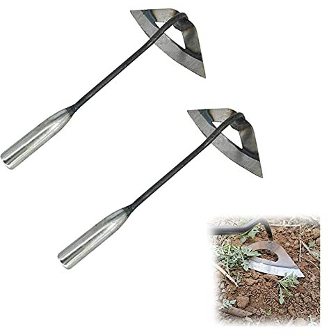 Zappa Cava Interamente In Acciaio Temprato, Zappa Da Giardino Per Diserbo Manico Lungo 30 Cm, Facile Diserbo E Allentamento Del Terreno, Zappa Portatile Attrezzi Da Giardino Per Diserbo Del Giardino