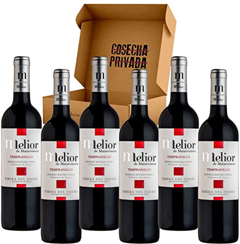 Melior de Matarromera - Envío 24 H - Caja Regalo - 6 Botellas - Vino Tinto - Ribera del Duero - Seleccionado y enviado por Cosecha Privada
