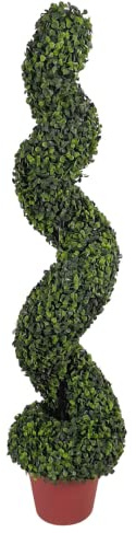 BPIL Artificial Boxwood Spiral Topiary Trees – 100cm Tall, UV Resistant, No-Maintenance Realistic Faux Greenery for Indoor & Outdoor Décor, Ideal for Home, Garden, Patio, Balcony, Office