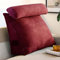 WZDD Almohada de cuña Triangular para Lectura con Cuello Ajustable, cojín de Respaldo para sofá Cama, cabecero, Almohadas de Apoyo Lumbar (Rojo Vino)