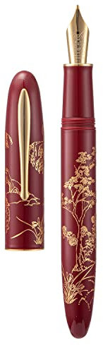 erofa Hongdian N23 Red Rabbit Füllfederhalter, Iridium Extra Feine Feder Gold Trim, Neujahr Glück Hase Schnitzerei Design, Glatt Schreibstift mit Konverter und Metall Stift Box Set