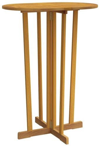 vidaXL Bartisch Bistrotisch Stehtisch Gartentisch Tresentisch Partytisch Klapptisch Tisch Holztisch Klappbar 90x65x105cm Massivholz Teak